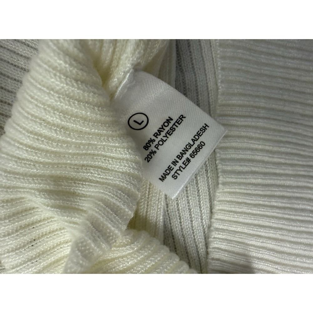 Fashion Nova Women's Ivory/White Ribbed Turtleneck Sweater Long Sleeve. Sz L.NWT - Picture 11 of 12